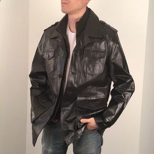 Genuine leather Orvieto car coat. Size L